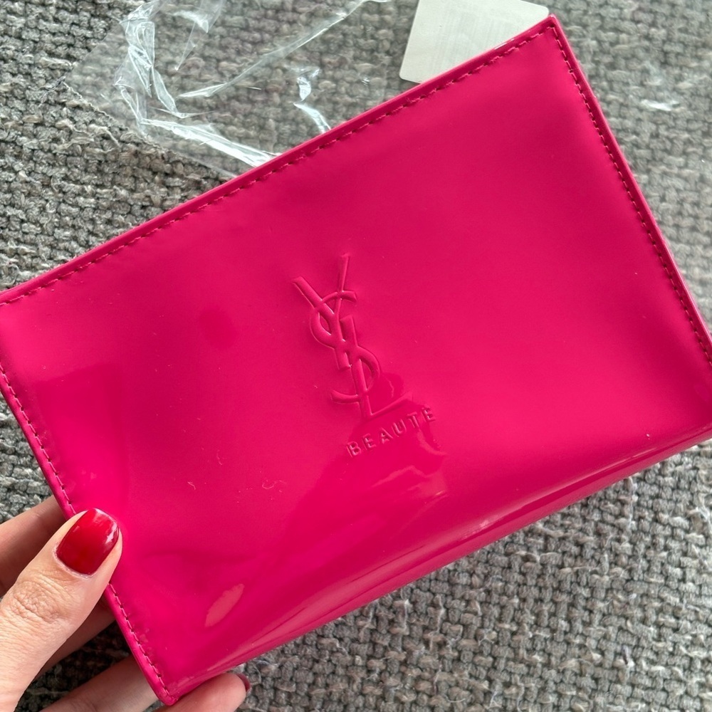 YSL Beauté Pink Patent Makeup Bag + Deluxe Minis | Limited Edition VIP Gift